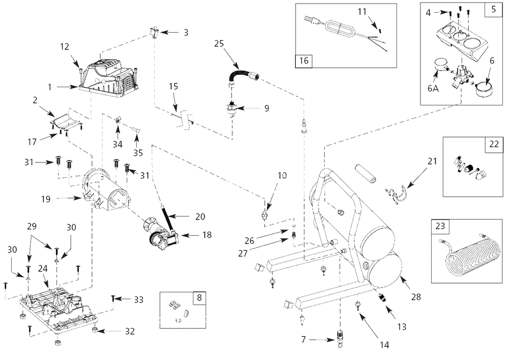 Air-Compressor Parts (2010) Diagram and Parts List for FP209500DI  Campbell Hausfeld Compressor